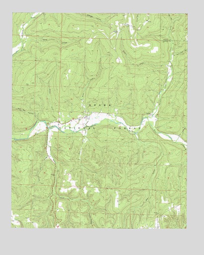 Oark, AR USGS Topographic Map