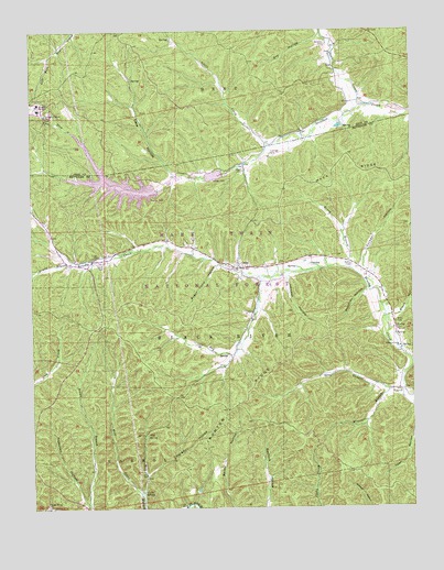 Oates, MO USGS Topographic Map