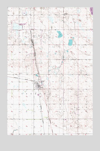Oberon, ND USGS Topographic Map