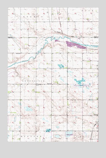 Oberon SW, ND USGS Topographic Map