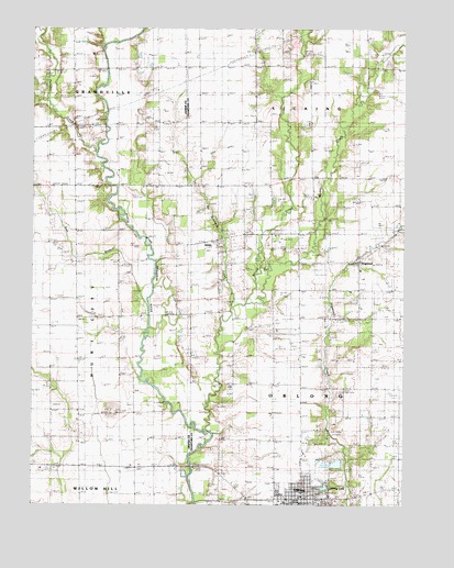 Oblong North, IL USGS Topographic Map