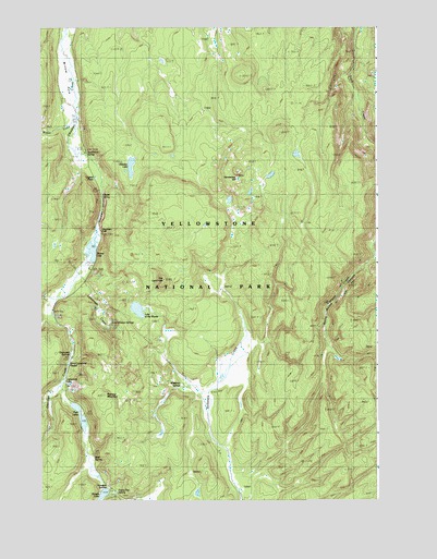 Obsidian Cliff, WY USGS Topographic Map