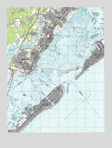 Ocean City, NJ USGS Topographic Map