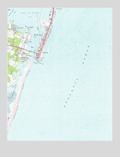 Ocean City, MD USGS Topographic Map