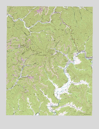 Oceana, WV USGS Topographic Map