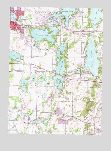 Oconomowoc East, WI USGS Topographic Map