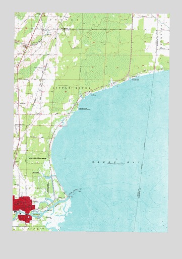 Oconto East, WI USGS Topographic Map