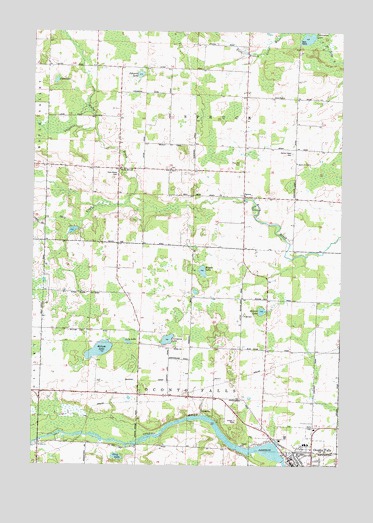 Oconto Falls North, WI USGS Topographic Map