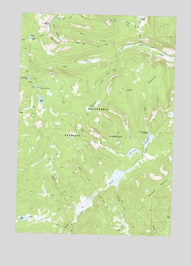 Odell Lake, MT USGS Topographic Map