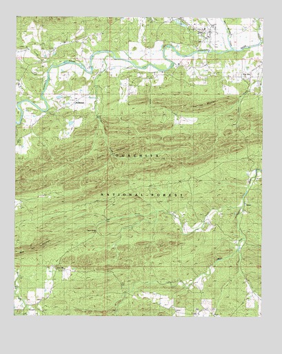 Oden, AR USGS Topographic Map