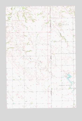 Odland Dam, ND USGS Topographic Map