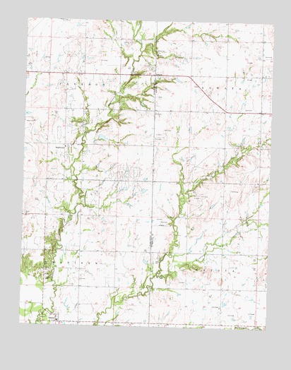 Oglesby, OK USGS Topographic Map