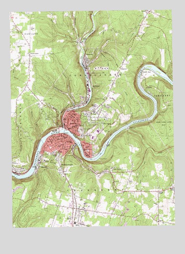 Oil City, PA USGS Topographic Map