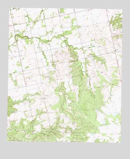 Bench Mountain, TX USGS Topographic Map