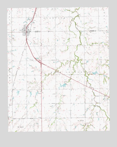 Okarche, OK USGS Topographic Map