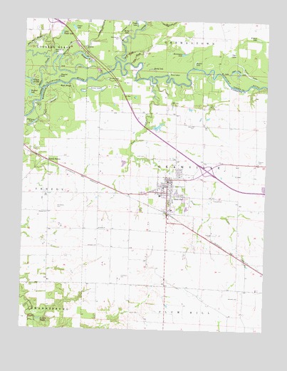 Okawville, IL USGS Topographic Map