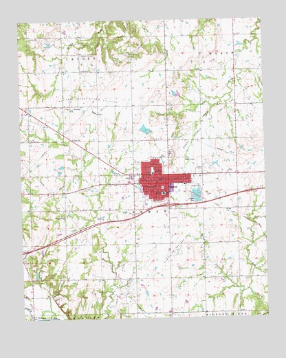 Okemah, OK USGS Topographic Map