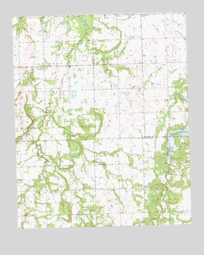 Okfuskee, OK USGS Topographic Map