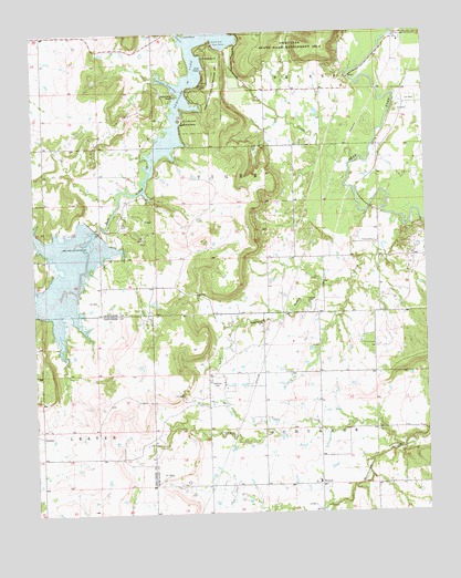 Okmulgee Lake, OK USGS Topographic Map