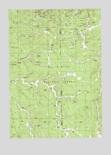 Old Baldy Mountain, SD USGS Topographic Map