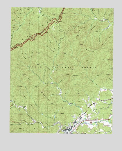 Old Fort, NC USGS Topographic Map