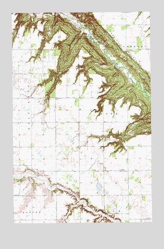 Olga NW, ND USGS Topographic Map