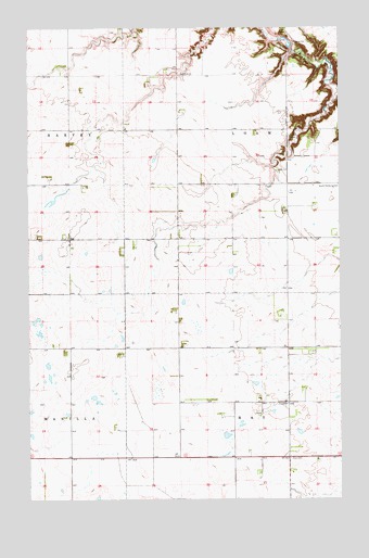 Olga SW, ND USGS Topographic Map