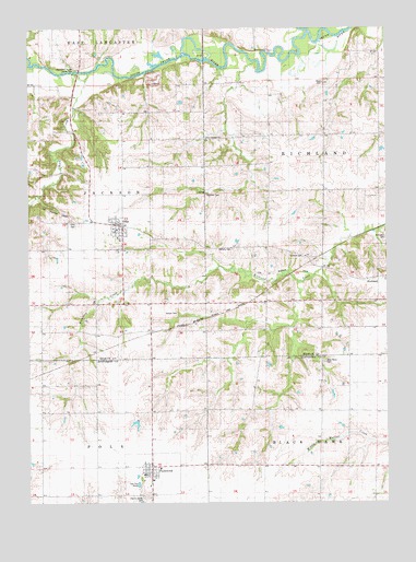 Ollie, IA USGS Topographic Map