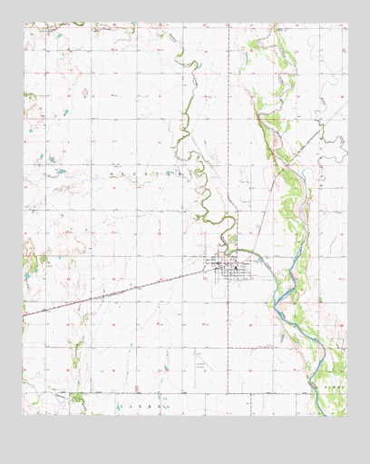Olustee, OK USGS Topographic Map