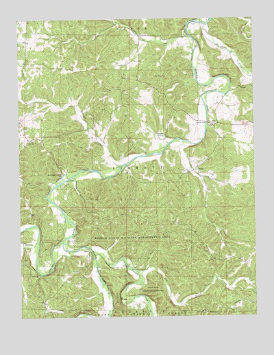 Onondaga Cave, MO USGS Topographic Map