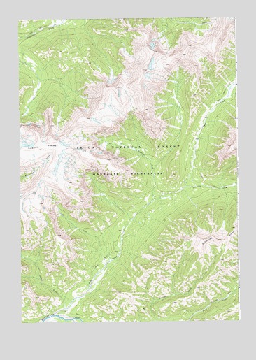 Open Creek, WY USGS Topographic Map
