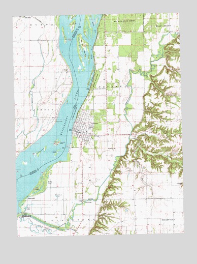 Oquawka, IL USGS Topographic Map