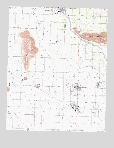 Orange Cove South, CA USGS Topographic Map