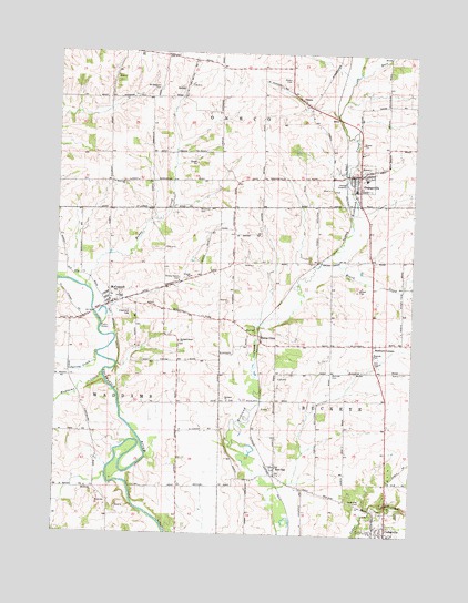 Orangeville, IL USGS Topographic Map
