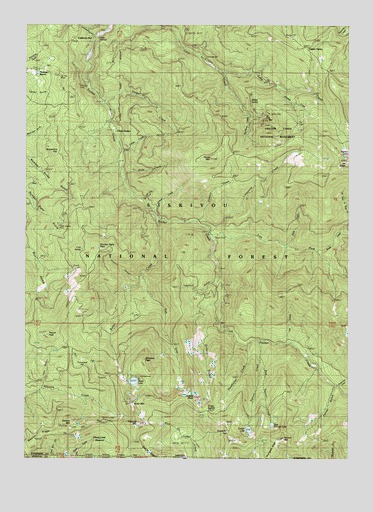 Oregon Caves, OR USGS Topographic Map