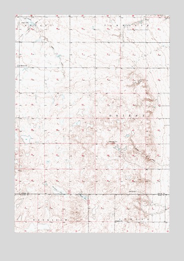 Orient NW, SD USGS Topographic Map