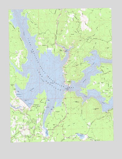 Oroville Dam, CA USGS Topographic Map