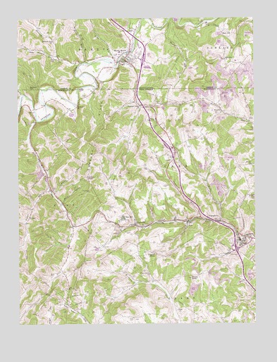 Osage, WV USGS Topographic Map