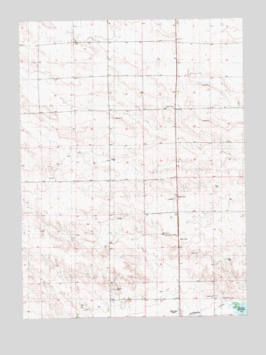 Bennett Reservoir West, NE USGS Topographic Map