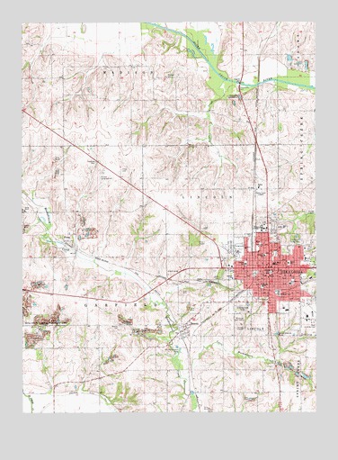 Oskaloosa, IA USGS Topographic Map