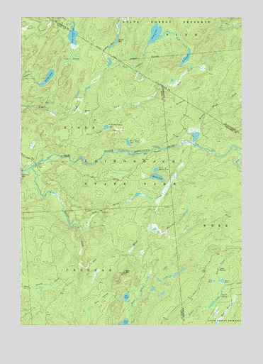 Oswegatchie SW, NY USGS Topographic Map