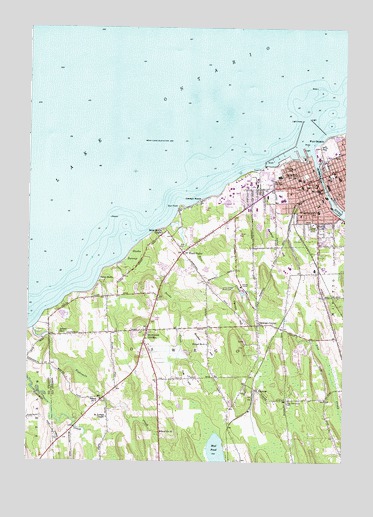 Oswego West, NY USGS Topographic Map