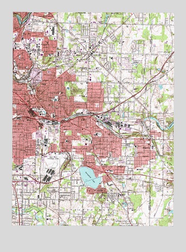 Akron East, OH USGS Topographic Map