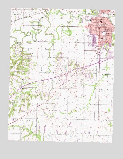Ottawa South, KS USGS Topographic Map