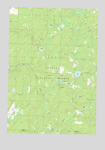 Otter Lake, WI USGS Topographic Map