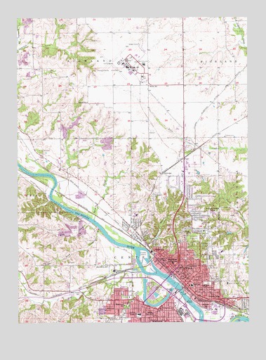 Ottumwa North, IA USGS Topographic Map