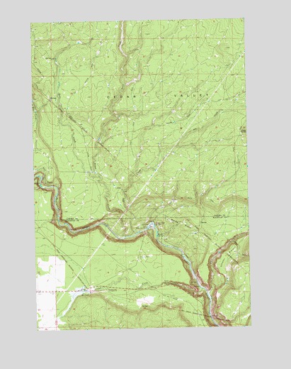 Outlet Falls, WA USGS Topographic Map