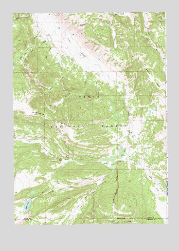 Ouzel Falls, WY USGS Topographic Map