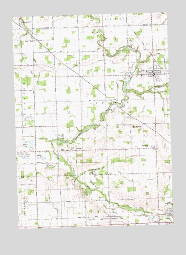 Ovid West, MI USGS Topographic Map
