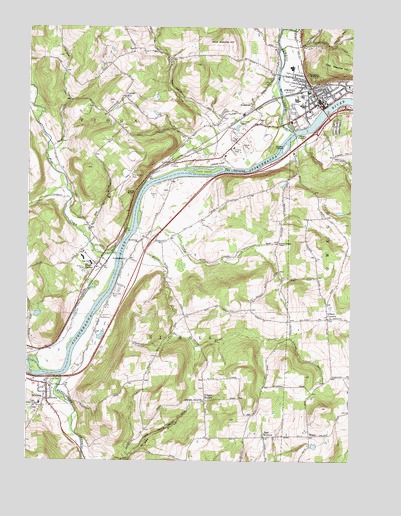 Owego, NY USGS Topographic Map